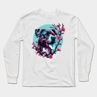 Treeing Tennessee Brindle Blossoms in Spring's Embrace Long Sleeve T-Shirt